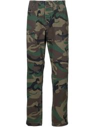 camouflage print trousers Stussy