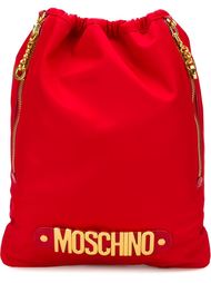 рюкзак с бляшкой с логотипом Moschino