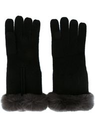 fur trim gloves gloves N.Peal