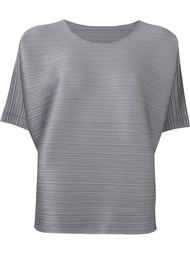 ribbed effect shift blouse Pleats Please By Issey Miyake