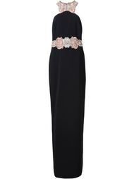 beaded waist gown Badgley Mischka