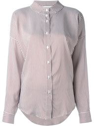 high neck striped shirt Lucio Vanotti