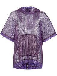 'Reversible Mesh Hoodie' blouse Pleats Please By Issey Miyake