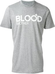 футболка с принтом логотипа   Blood Brother