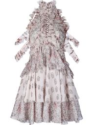 платье с открытыми плечами и рюшами Alexander McQueen