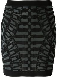 жаккардовая мини-юбка  Balmain