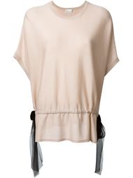 блузка с контрастным поясом Red Valentino