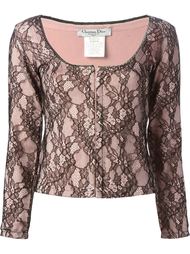 corset-style lace top  Christian Dior Vintage