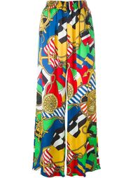 широкие брюки с принтом карабельных принадлежностей Love Moschino