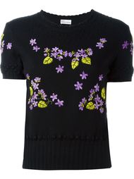 топ с цветочной вышивкой Red Valentino