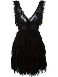 платье мини c V-образным вырезом  Alexander McQueen