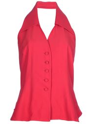 блузка с лямкой через шею Moschino Vintage