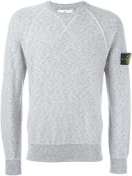 меланжевая толстовка с контрастной строчкой Stone Island