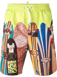 surf board print swim shorts Dsquared2 Beachwear