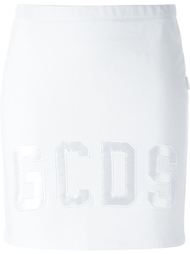юбка мини с логотипом  Gcds