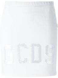 юбка мини с логотипом  Gcds