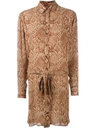 snakeskin print shirt dress Saint Laurent