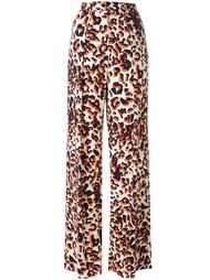 брюки палаццо с леопардовым принтом MSGM