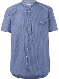 полосатая рубашка с короткими рукавами Wooster + Lardini