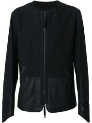 leather panel jacket Alexandre Plokhov