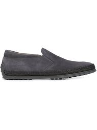 лоферы с плетеной окантовкой Tod's
