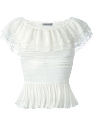 топ с Викторианским кружевом Alexander McQueen