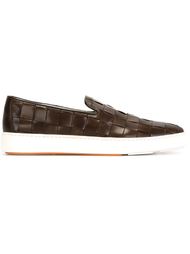 плетеные кеды-слипон Santoni