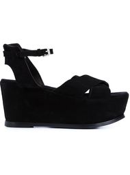 platform crossed sandals Buttero