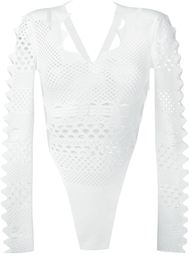 openwork knit lace bodysuit Kenzo