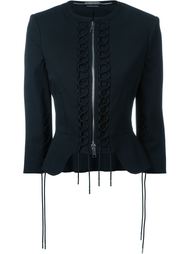 укороченный пиджак на молнии Alexander McQueen
