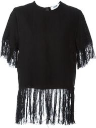 frayed edge T-shirt MSGM