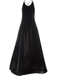 длинное платье с открытой спиной Armani Collezioni