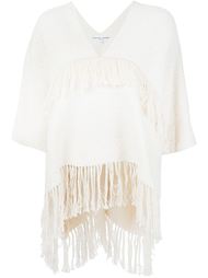 v-neck fringe poncho Apiece Apart