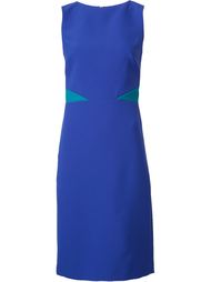 contrast detail fitted dress Nicole Miller