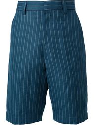 pinstriped bermuda shorts Umit Benan