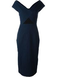 фактурное платье со спущенными плечами Roland Mouret