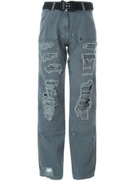 джинсы с рваными деталями  Alyx