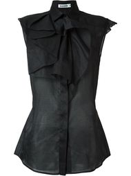 рубашка без рукавов с оборками Jil Sander