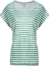 striped v-neck T-shirt Majestic Filatures