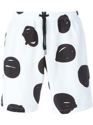 scribble print swim shorts Jeremy Scott