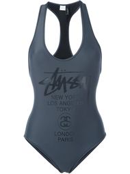 front print swim suit Stussy