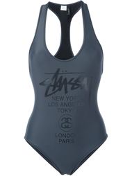 front print swim suit Stussy