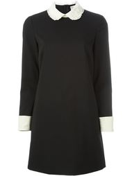 платье с контрастным воротником   Red Valentino
