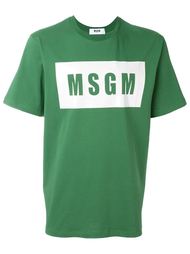 футболка с принтом логотипа MSGM