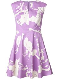 floral print flared dress Halston Heritage