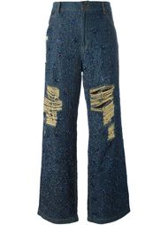 beaded wide leg jeans Ashish