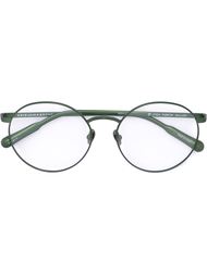 round frame glasses with clip-on shades Linda Farrow