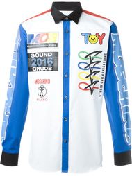 multi logo print shirt Moschino