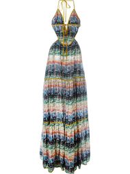 платье с принтом на бретельках  Dsquared2