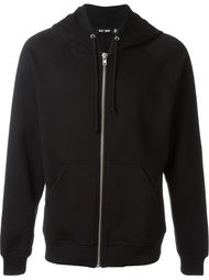 silver-tone zip hoodie Blk Dnm